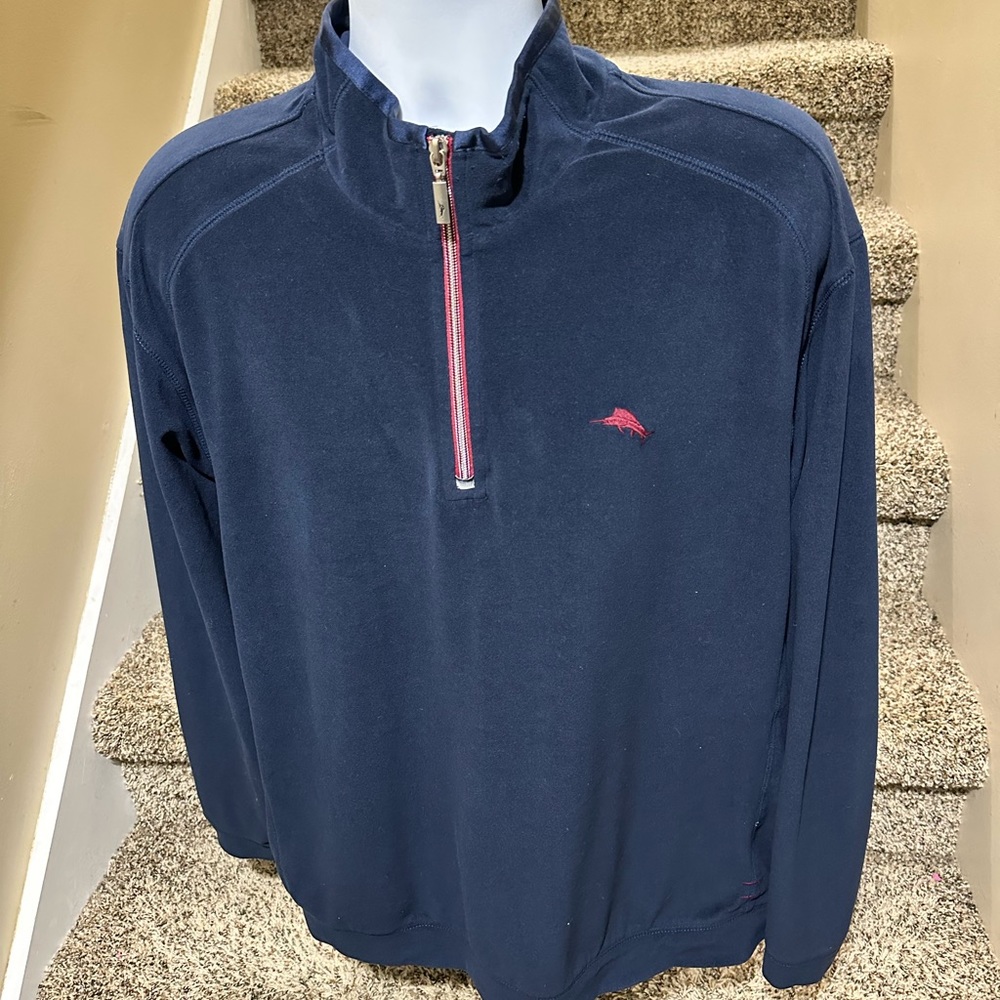 Tommy Bahama Navy Blue Half-Zip Sweater